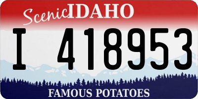 ID license plate I418953