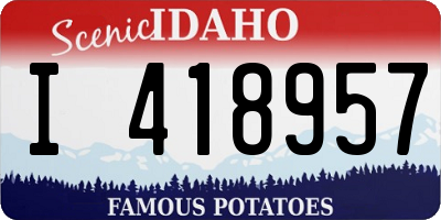ID license plate I418957