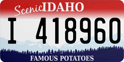 ID license plate I418960
