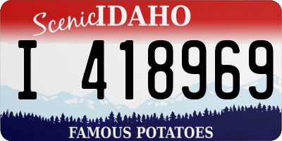 ID license plate I418969