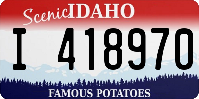 ID license plate I418970