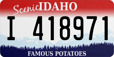 ID license plate I418971