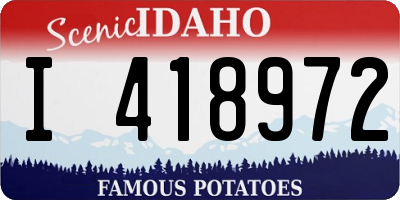 ID license plate I418972