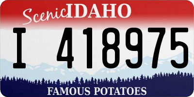 ID license plate I418975