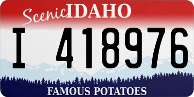 ID license plate I418976