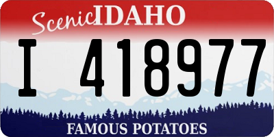 ID license plate I418977