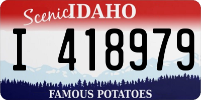 ID license plate I418979