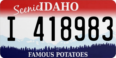 ID license plate I418983
