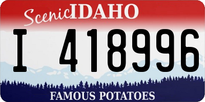 ID license plate I418996