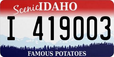 ID license plate I419003