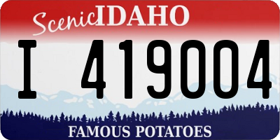 ID license plate I419004