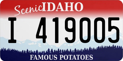 ID license plate I419005