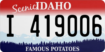 ID license plate I419006