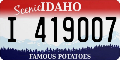 ID license plate I419007