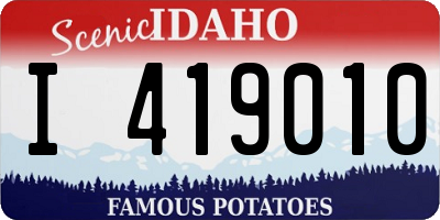 ID license plate I419010