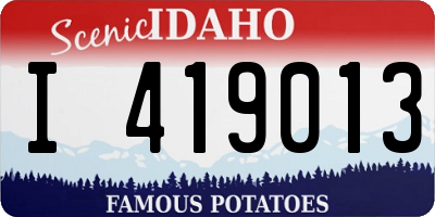 ID license plate I419013