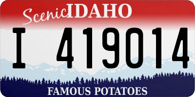 ID license plate I419014