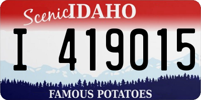 ID license plate I419015