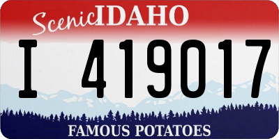 ID license plate I419017