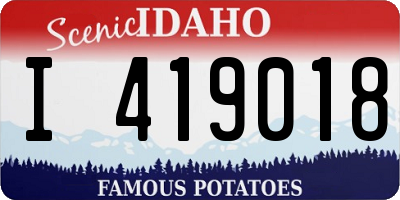 ID license plate I419018