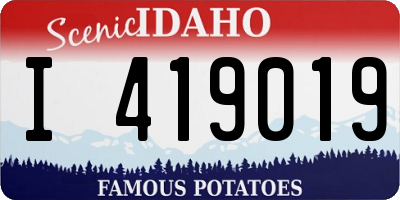 ID license plate I419019