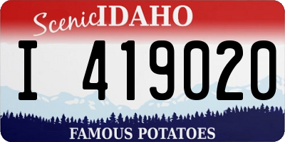 ID license plate I419020