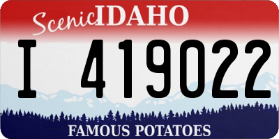 ID license plate I419022