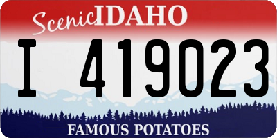 ID license plate I419023