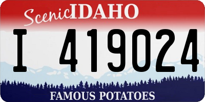 ID license plate I419024