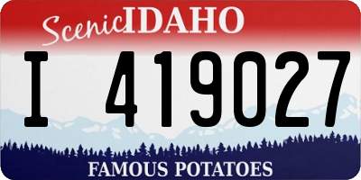 ID license plate I419027
