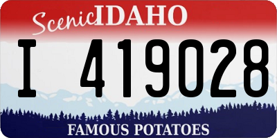 ID license plate I419028