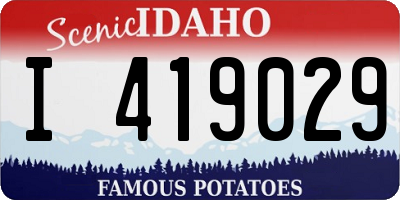 ID license plate I419029