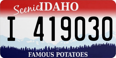 ID license plate I419030