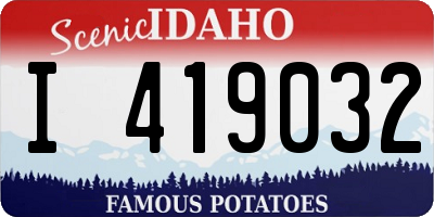 ID license plate I419032