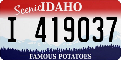 ID license plate I419037