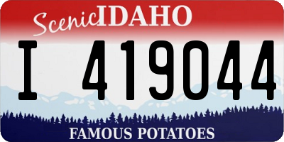 ID license plate I419044