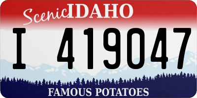 ID license plate I419047