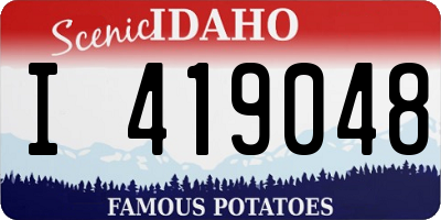 ID license plate I419048