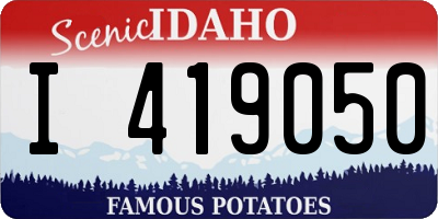 ID license plate I419050