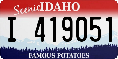 ID license plate I419051