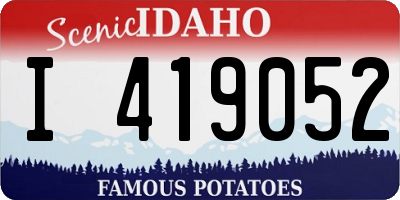 ID license plate I419052