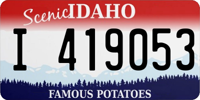 ID license plate I419053