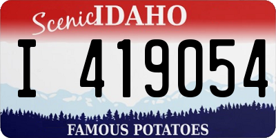 ID license plate I419054