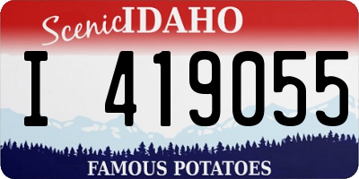 ID license plate I419055