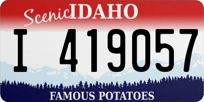 ID license plate I419057