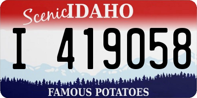ID license plate I419058