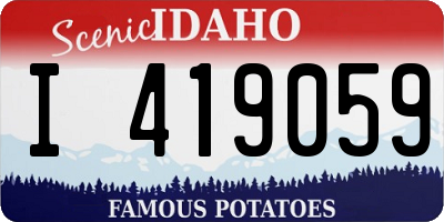 ID license plate I419059