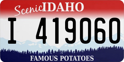 ID license plate I419060