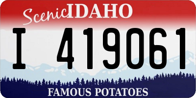 ID license plate I419061