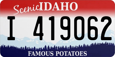 ID license plate I419062